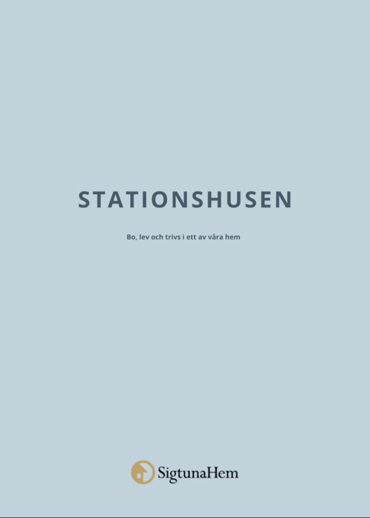 Omslag katalog hyresrätter Stationshusen